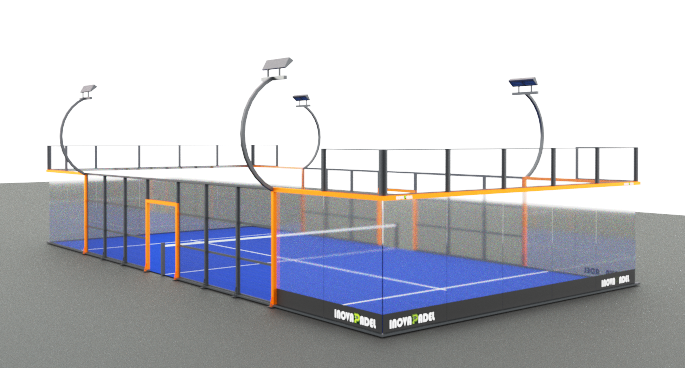 Ультра панорамный корт для падел-тенниса Инова  20x10 m